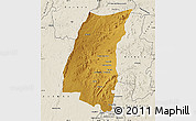 Physical Map of Mazowe, shaded relief outside