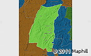 Political Map of Mazowe, darken