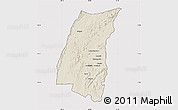Shaded Relief Map of Mazowe, cropped outside
