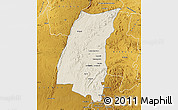 Shaded Relief Map of Mazowe, physical outside