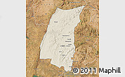 Shaded Relief Map of Mazowe, satellite outside