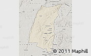 Shaded Relief Map of Mazowe, semi-desaturated