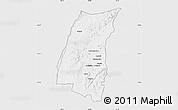 Silver Style Map of Mazowe, single color outside