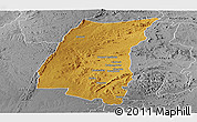 Physical Panoramic Map of Mazowe, desaturated