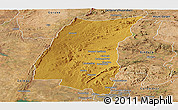 Physical Panoramic Map of Mazowe, satellite outside