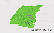 Political Panoramic Map of Mazowe, cropped outside