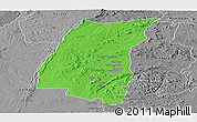 Political Panoramic Map of Mazowe, desaturated