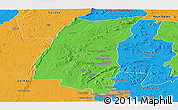Political Panoramic Map of Mazowe