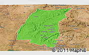 Political Panoramic Map of Mazowe, satellite outside