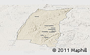 Shaded Relief Panoramic Map of Mazowe, lighten