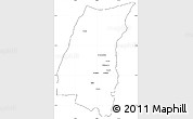 Blank Simple Map of Mazowe, cropped outside