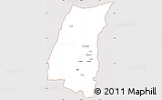 Classic Style Simple Map of Mazowe, cropped outside