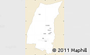 Classic Style Simple Map of Mazowe, single color outside