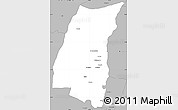 Gray Simple Map of Mazowe