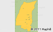 Savanna Style Simple Map of Mazowe, cropped outside