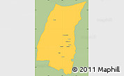 Savanna Style Simple Map of Mazowe, single color outside