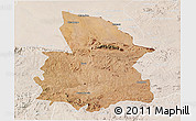 Satellite 3D Map of Mount Darwin, lighten