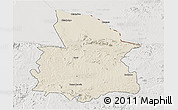 Shaded Relief 3D Map of Mount Darwin, lighten, semi-desaturated