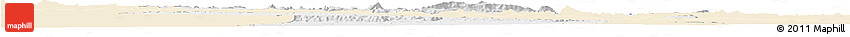 Classic Style Horizon Map of Mount Darwin, single color outside