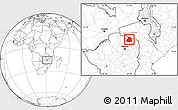 Blank Location Map of Mount Darwin