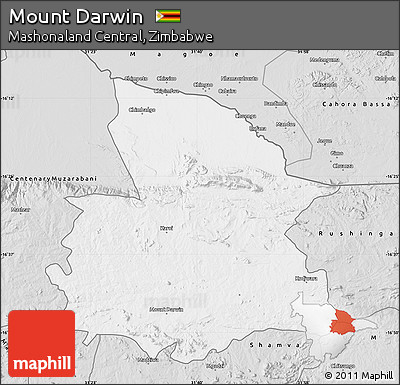 Silver Style Map of Mount Darwin