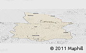 Shaded Relief Panoramic Map of Mount Darwin, lighten, desaturated