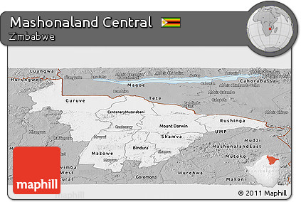 Gray Panoramic Map of Mashonaland Central