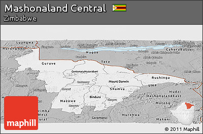 Gray Panoramic Map of Mashonaland Central