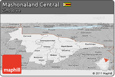 Gray Panoramic Map of Mashonaland Central