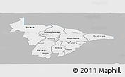 Gray Panoramic Map of Mashonaland Central, single color outside