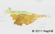 Physical Panoramic Map of Mashonaland Central, cropped outside