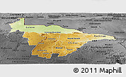 Physical Panoramic Map of Mashonaland Central, darken, desaturated