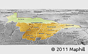Physical Panoramic Map of Mashonaland Central, desaturated