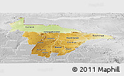 Physical Panoramic Map of Mashonaland Central, lighten, desaturated