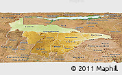 Physical Panoramic Map of Mashonaland Central, satellite outside