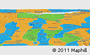 Political Panoramic Map of Mashonaland Central