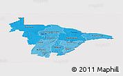 Political Shades Panoramic Map of Mashonaland Central, cropped outside