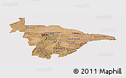 Satellite Panoramic Map of Mashonaland Central, cropped outside