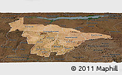 Satellite Panoramic Map of Mashonaland Central, darken