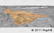 Satellite Panoramic Map of Mashonaland Central, desaturated