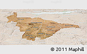 Satellite Panoramic Map of Mashonaland Central, lighten