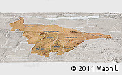 Satellite Panoramic Map of Mashonaland Central, lighten, semi-desaturated
