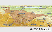 Satellite Panoramic Map of Mashonaland Central, physical outside