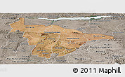 Satellite Panoramic Map of Mashonaland Central, semi-desaturated