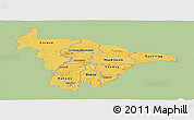Savanna Style Panoramic Map of Mashonaland Central, single color outside