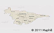 Shaded Relief Panoramic Map of Mashonaland Central, cropped outside