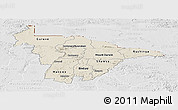 Shaded Relief Panoramic Map of Mashonaland Central, lighten, desaturated