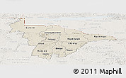 Shaded Relief Panoramic Map of Mashonaland Central, lighten