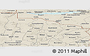 Shaded Relief Panoramic Map of Mashonaland Central