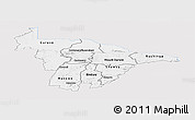 Silver Style Panoramic Map of Mashonaland Central, single color outside